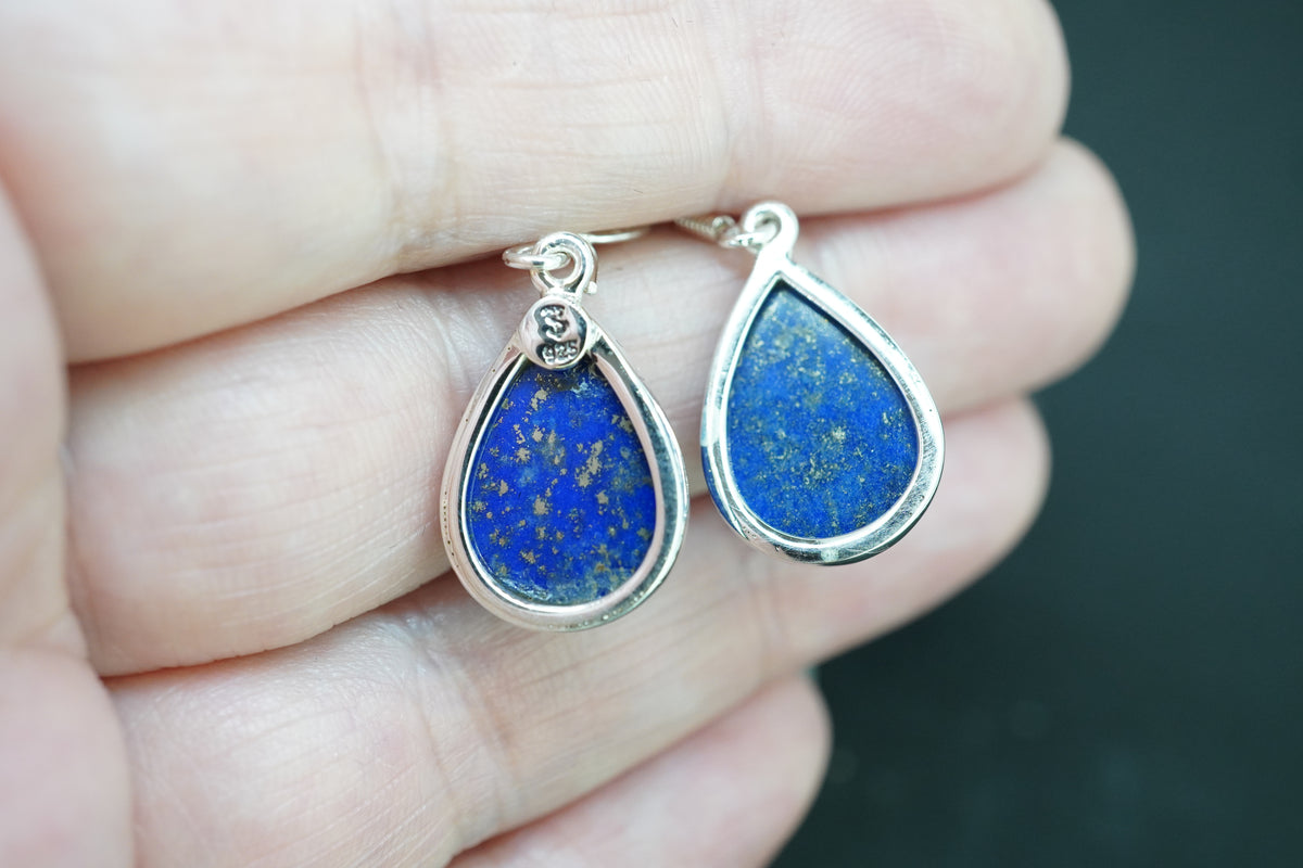 Lapis Lazuli Sterling Silver Drop Earrings