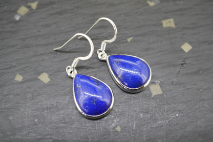 Lapis Lazuli Sterling Silver Drop Earrings