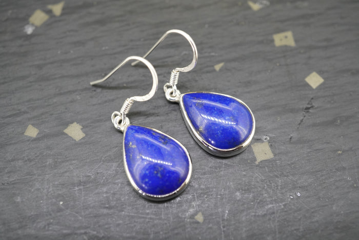 Lapis Lazuli Sterling Silver Drop Earrings