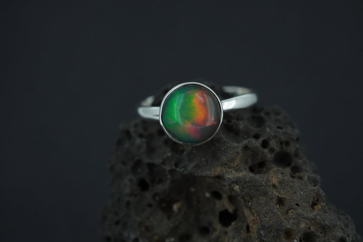 Opal Sterling Silver Ring