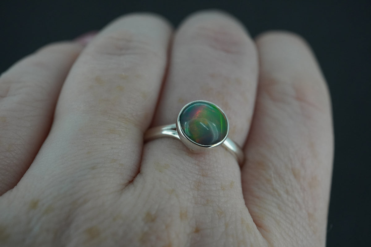 Opal Sterling Silver Ring