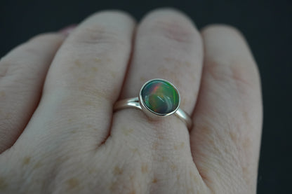Opal Sterling Silver Ring