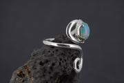 Opal Sterling Silver Celtic Ring