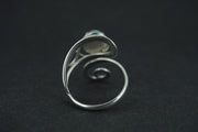 Opal Sterling Silver Celtic Ring