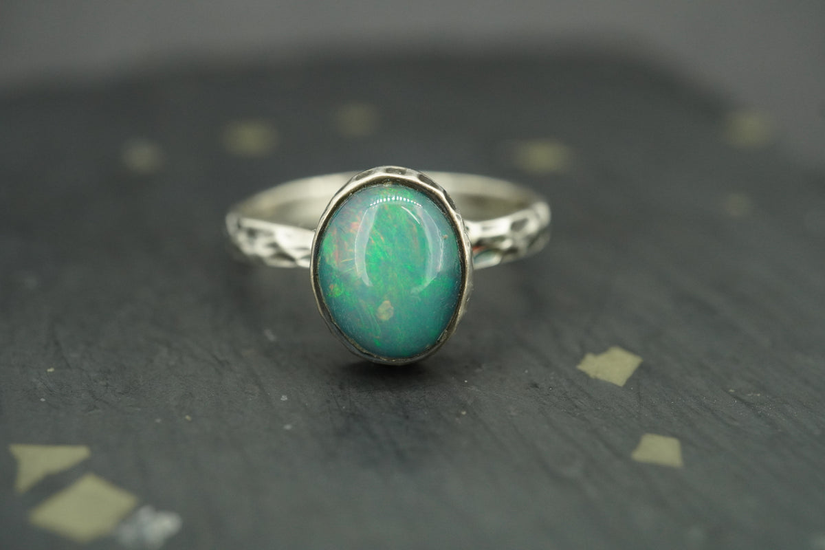 Opal Sterling Silver Ring