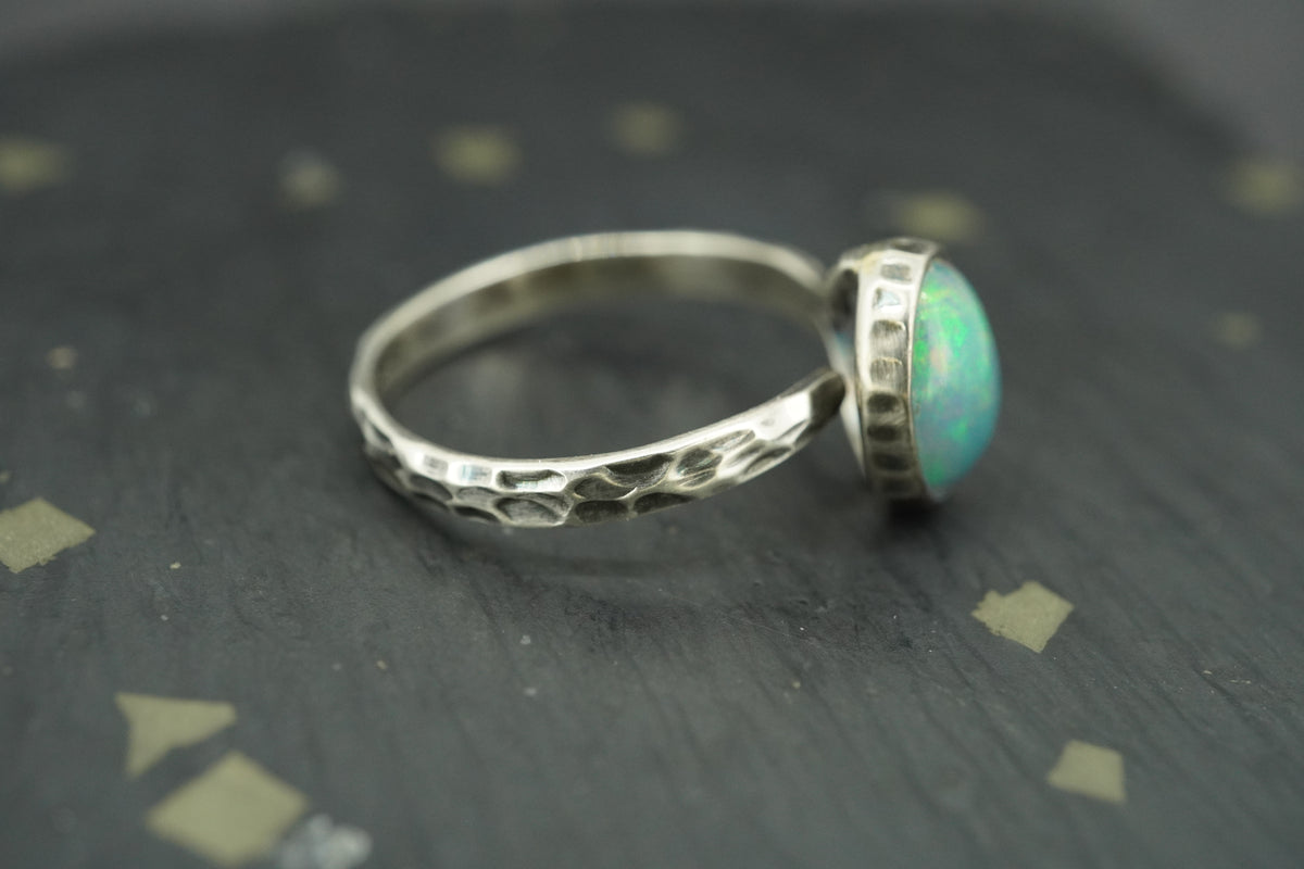 Opal Sterling Silver Ring