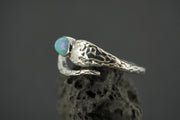 Opal Sterling Silver Snake Ring