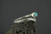 Opal Sterling Silver Snake Ring