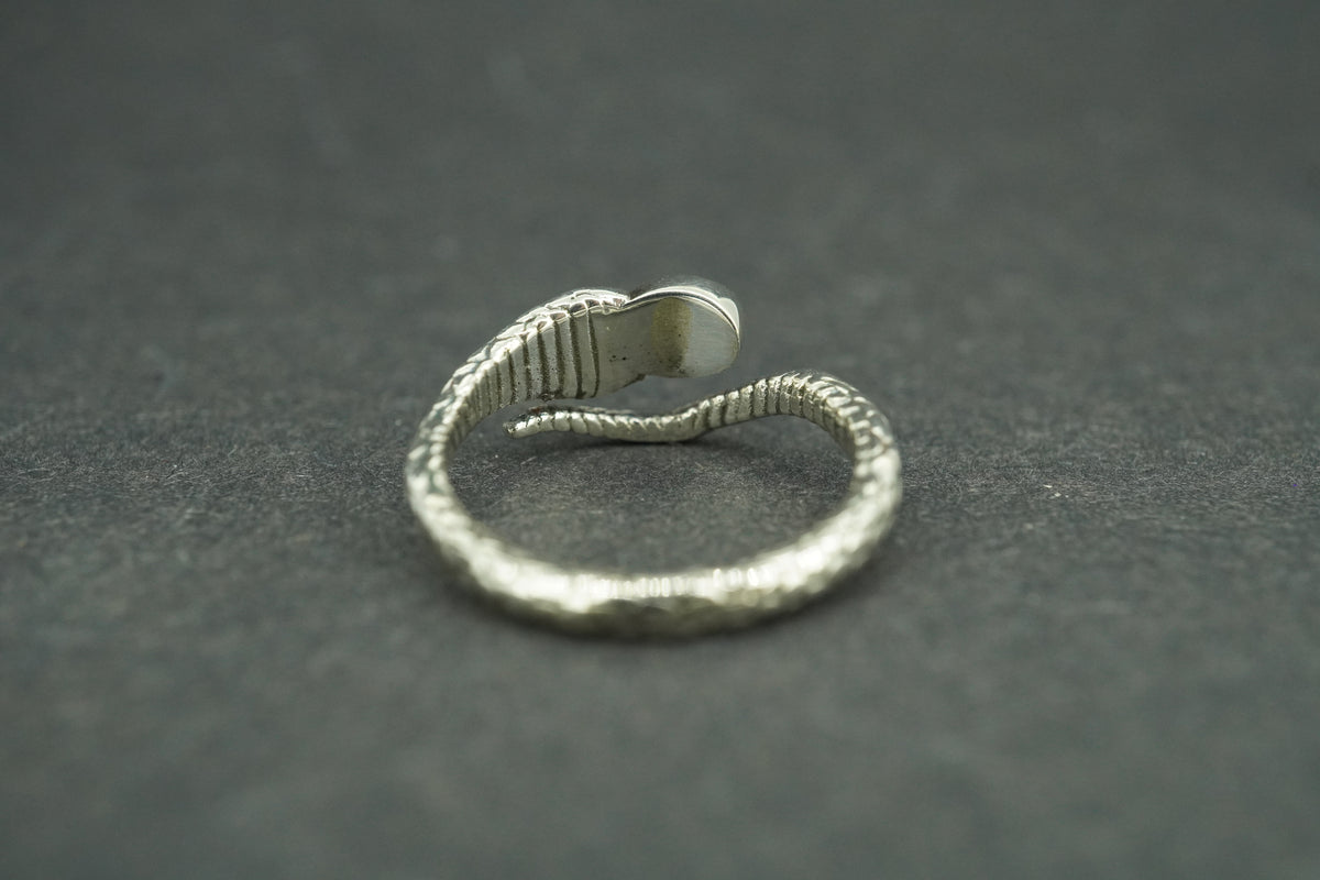 Opal Sterling Silver Snake Ring