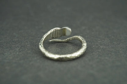 Opal Sterling Silver Snake Ring
