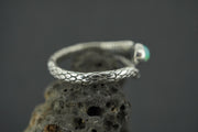 Opal Sterling Silver Snake Ring
