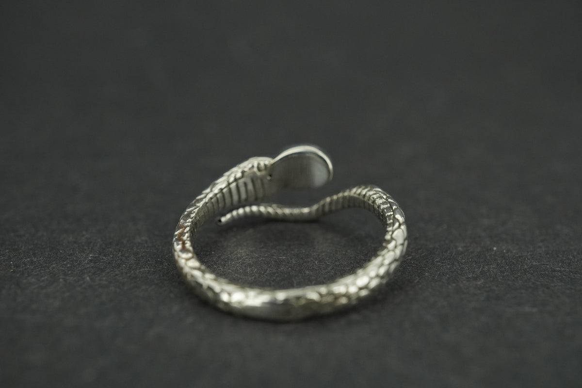Opal Sterling Silver Snake Ring