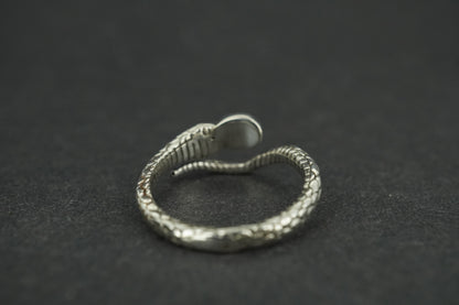 Opal Sterling Silver Serpent Ring
