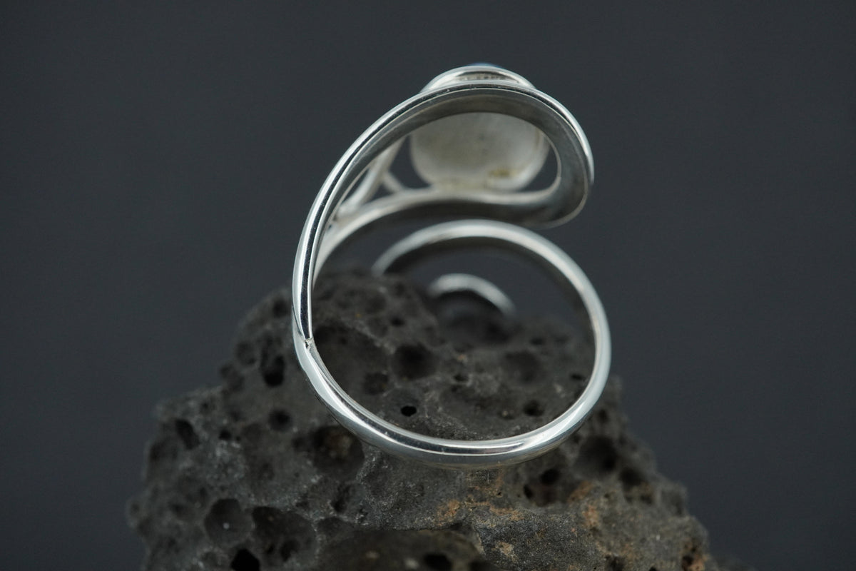 Opal Sterling Silver Celtic Ring