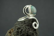 Opal Sterling Silver Celtic Ring