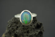 Opal Sterling Silver Ring
