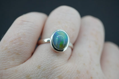 Opal Sterling Silver Ring