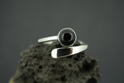 Black Tourmaline Sterling Silver Wrap Ring