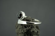 Black Tourmaline Sterling Silver Wrap Ring