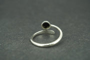 Black Tourmaline Sterling Silver Wrap Ring