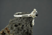 Black Tourmaline Sterling Silver Celtic Ring