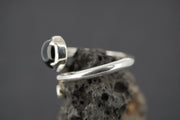Black Tourmaline Sterling Silver Celtic Ring
