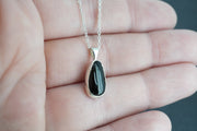 Black Tourmaline Sterling Silver Pendant