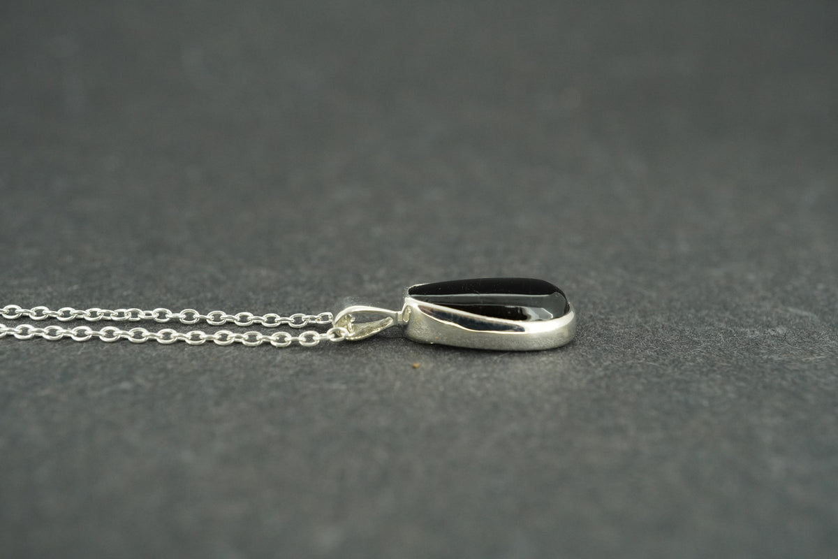 Black Tourmaline Sterling Silver Pendant