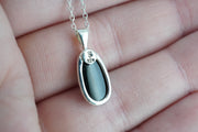 Black Tourmaline Sterling Silver Pendant