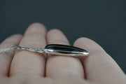 Black Tourmaline Sterling Silver Celtic Pendant
