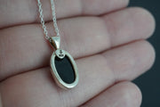 Black Tourmaline Sterling Silver Pendant