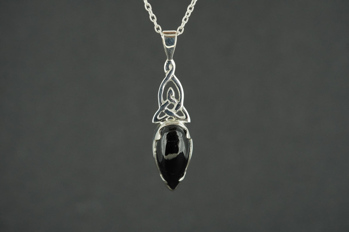 Black Tourmaline Sterling Silver Pendant