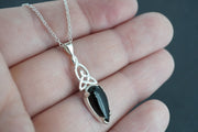 Black Tourmaline Sterling Silver Pendant