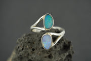 Opal Sterling Silver Doublet Ring