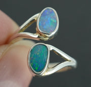 Opal Sterling Silver Doublet Ring