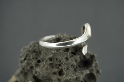 Garnet Sterling Silver Wire Ring