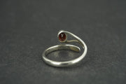 Garnet Sterling Silver Ring