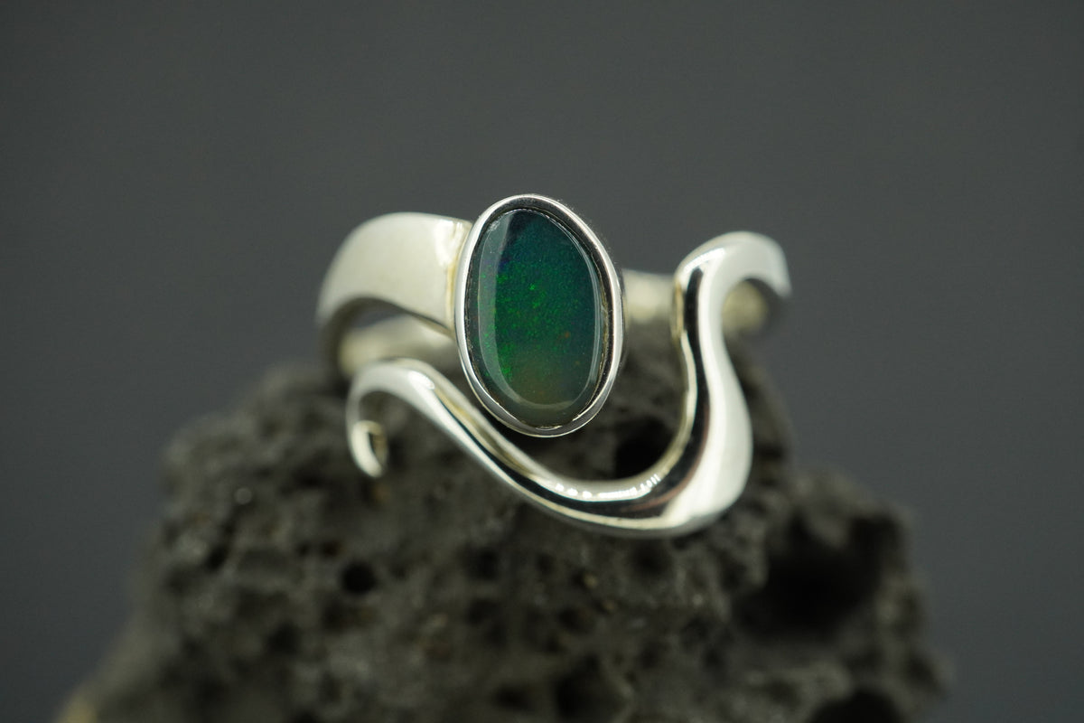 Opal Sterling Silver Ring