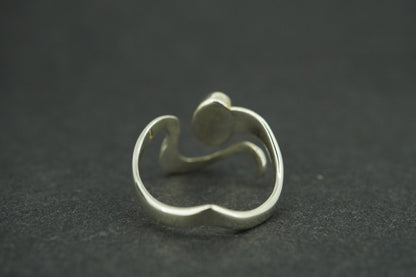 Opal Sterling Silver Wave Ring