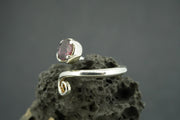 Garnet Sterling Silver Celtic Ring