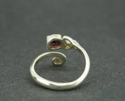 Garnet Sterling Silver Celtic Ring