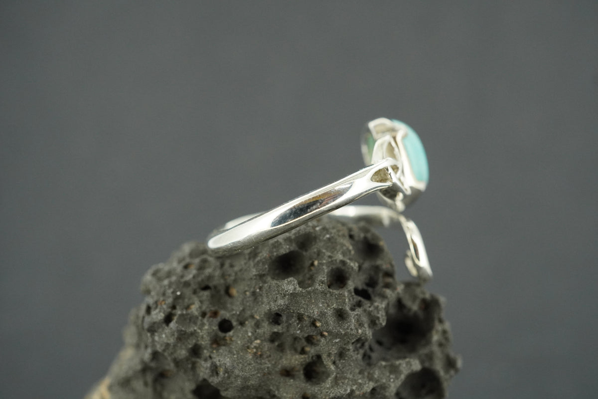 Amazonite Sterling Silver Celtic Ring