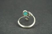 Amazonite Sterling Silver Celtic Ring