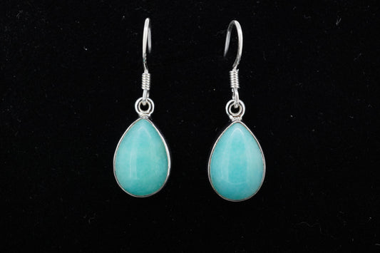 Amazonite Sterling Silver Small Earrings
