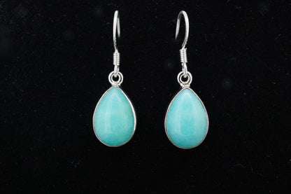 Amazonite Sterling Silver Small Earrings