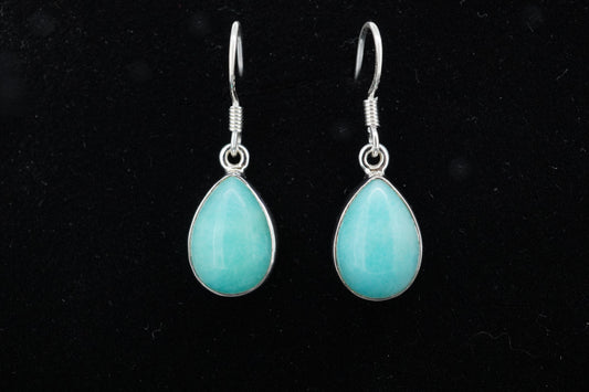 Amazonite Sterling Silver Small Earrings