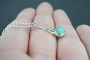 Amazonite Sterling Silver Celtic Pendant