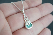 Amazonite Sterling Silver Celtic Pendant