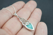 Amazonite Sterling Silver Celtic Pendant