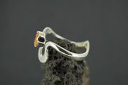 Indian Carnelian Sterling Silver Wave Ring
